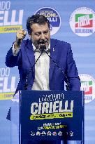 Campaign rally to support Campania regional candidate Edmondo Cirielli - Naples