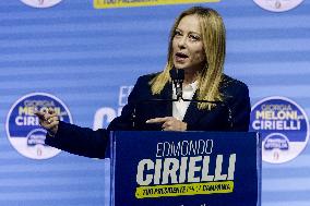 Campaign rally to support Campania regional candidate Edmondo Cirielli - Naples