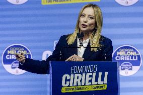 Campaign rally to support Campania regional candidate Edmondo Cirielli - Naples
