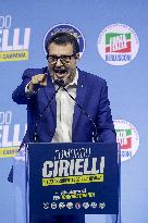 Campaign rally to support Campania regional candidate Edmondo Cirielli - Naples