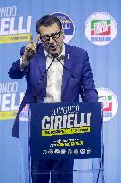 Campaign rally to support Campania regional candidate Edmondo Cirielli - Naples