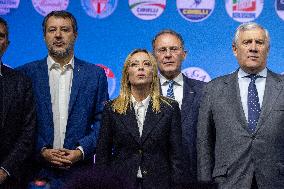 Campaign rally to support Campania regional candidate Edmondo Cirielli - Naples