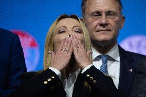 Campaign rally to support Campania regional candidate Edmondo Cirielli - Naples