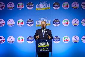 Campaign rally to support Campania regional candidate Edmondo Cirielli - Naples