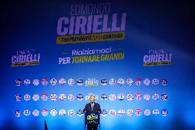 Campaign rally to support Campania regional candidate Edmondo Cirielli - Naples