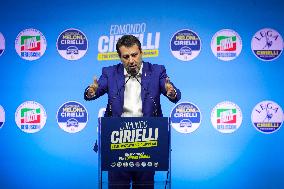 Campaign rally to support Campania regional candidate Edmondo Cirielli - Naples