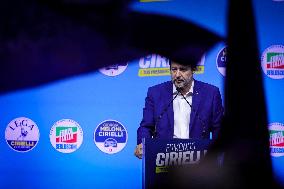 Campaign rally to support Campania regional candidate Edmondo Cirielli - Naples
