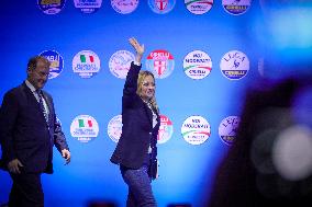 Campaign rally to support Campania regional candidate Edmondo Cirielli - Naples