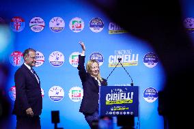 Campaign rally to support Campania regional candidate Edmondo Cirielli - Naples