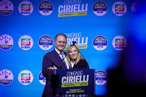 Campaign rally to support Campania regional candidate Edmondo Cirielli - Naples