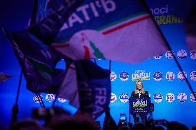 Campaign rally to support Campania regional candidate Edmondo Cirielli - Naples