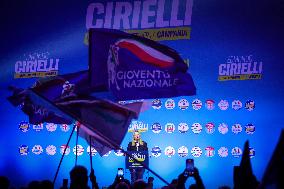 Campaign rally to support Campania regional candidate Edmondo Cirielli - Naples