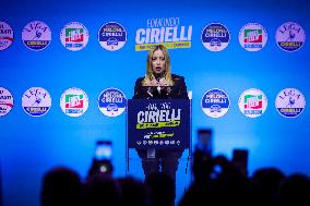 Campaign rally to support Campania regional candidate Edmondo Cirielli - Naples