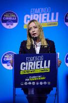 Campaign rally to support Campania regional candidate Edmondo Cirielli - Naples