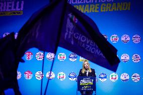 Campaign rally to support Campania regional candidate Edmondo Cirielli - Naples