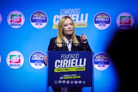 Campaign rally to support Campania regional candidate Edmondo Cirielli - Naples