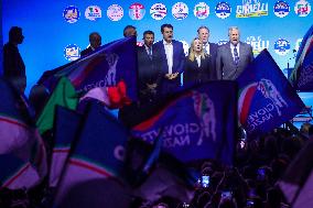 Campaign rally to support Campania regional candidate Edmondo Cirielli - Naples