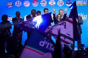 Campaign rally to support Campania regional candidate Edmondo Cirielli - Naples
