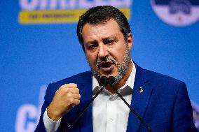 Campaign rally to support Campania regional candidate Edmondo Cirielli - Naples