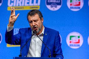 Campaign rally to support Campania regional candidate Edmondo Cirielli - Naples