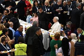 Pope Leo XIV Attends A Special Lunch With Indigent People - Vatican