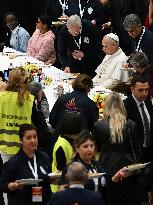 Pope Leo XIV Attends A Special Lunch With Indigent People - Vatican