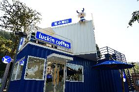 Luckin Coffee Container Themed Store in Fuzhou