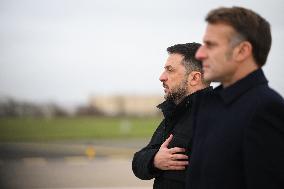 Volodymyr Zelensky Arrival Visit - Villacoublay