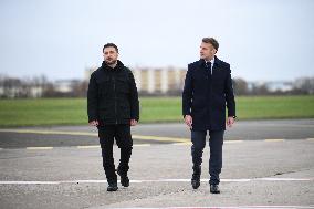 Volodymyr Zelensky Arrival Visit - Villacoublay
