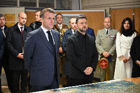 Macron and Zelensky at Headquarters of the Multinational Force Ukraine - Mont Valerien