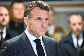 Macron and Zelensky at Headquarters of the Multinational Force Ukraine - Mont Valerien