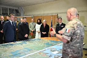 Macron and Zelensky at Headquarters of the Multinational Force Ukraine - Mont Valerien
