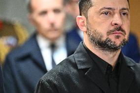 Macron and Zelensky at Headquarters of the Multinational Force Ukraine - Mont Valerien