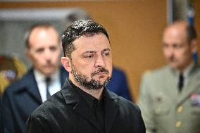 Macron and Zelensky at Headquarters of the Multinational Force Ukraine - Mont Valerien