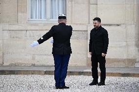Volodymyr Zelensky Arrives at the Elysee Palace - Paris