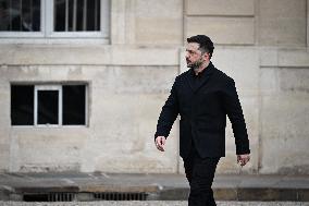Volodymyr Zelensky Arrives at the Elysee Palace - Paris