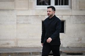Volodymyr Zelensky Arrives at the Elysee Palace - Paris