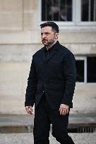 Volodymyr Zelensky Arrives at the Elysee Palace - Paris