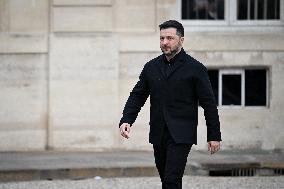 Volodymyr Zelensky Arrives at the Elysee Palace - Paris