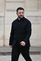 Volodymyr Zelensky Arrives at the Elysee Palace - Paris