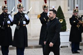 Volodymyr Zelensky Arrives at the Elysee Palace - Paris