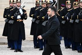 Volodymyr Zelensky Arrives at the Elysee Palace - Paris