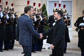 Volodymyr Zelensky Arrives at the Elysee Palace - Paris