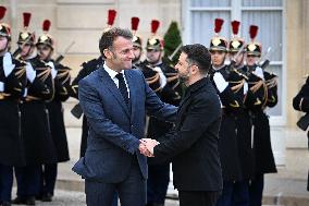 Volodymyr Zelensky Arrives at the Elysee Palace - Paris