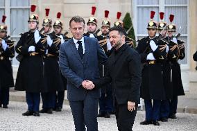 Volodymyr Zelensky Arrives at the Elysee Palace - Paris