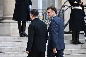 Volodymyr Zelensky Arrives at the Elysee Palace - Paris