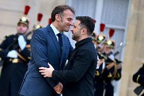 Volodymyr Zelensky Arrives at the Elysee Palace - Paris