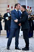 Volodymyr Zelensky Arrives at the Elysee Palace - Paris