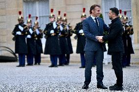 Volodymyr Zelensky Arrives at the Elysee Palace - Paris