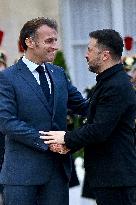 Volodymyr Zelensky Arrives at the Elysee Palace - Paris